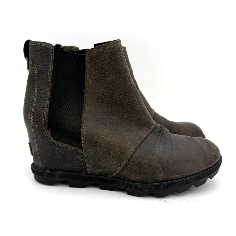 Sorel Women's Joan of Arctic II Chelsea Brown Leather Booties Size 9.5